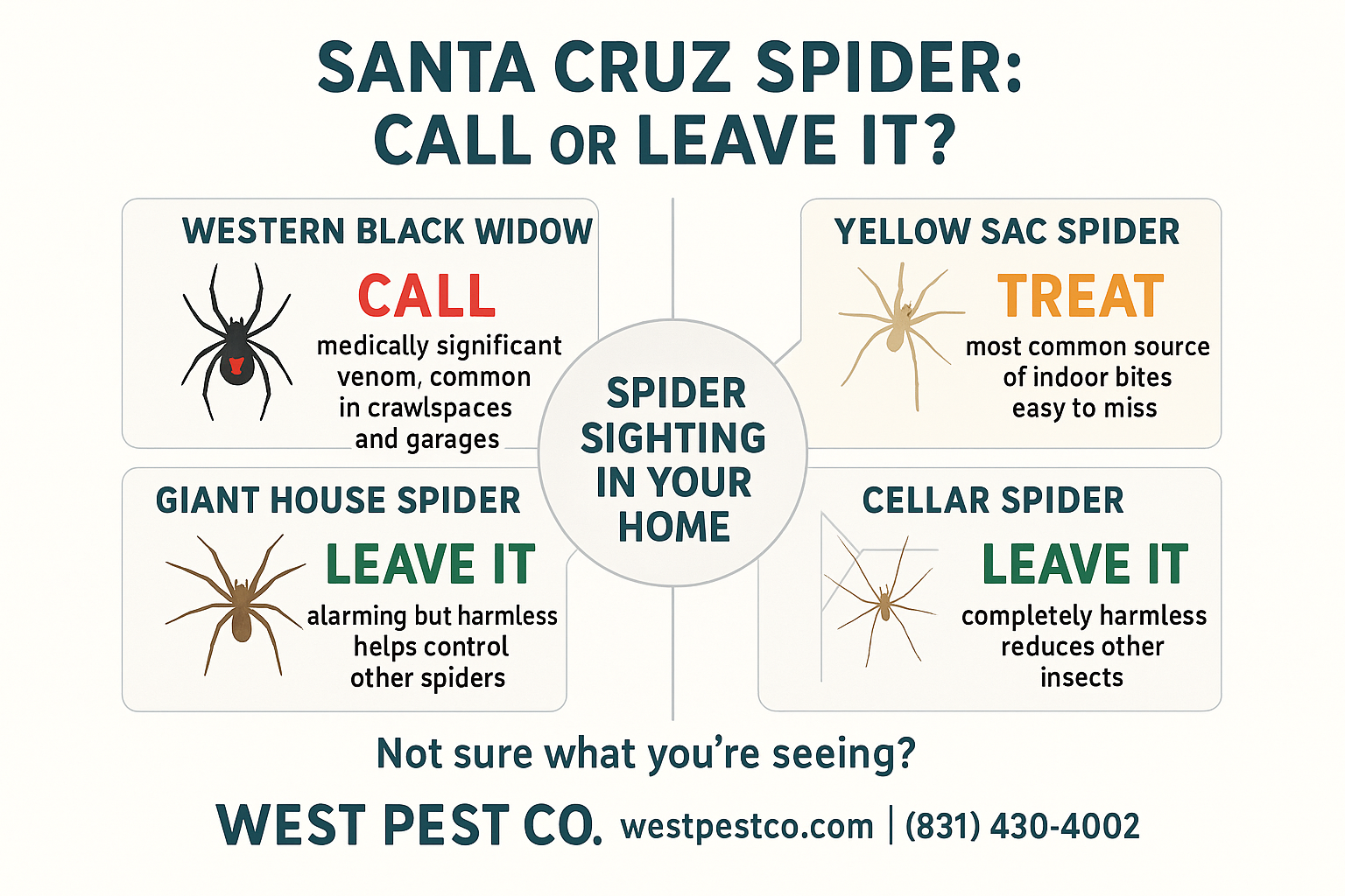 Spiders Common to Santa Cruz — Which Ones to Watch and Which to Leave