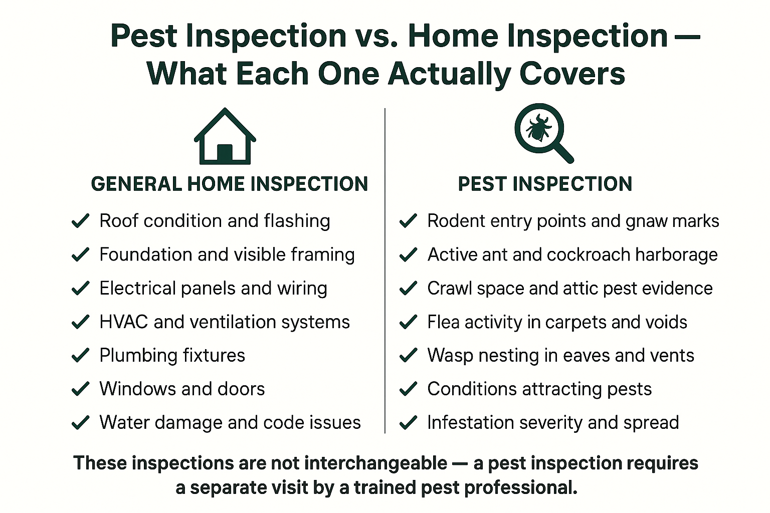 The Difference Between a Pest Inspection and a Regular Home Inspection