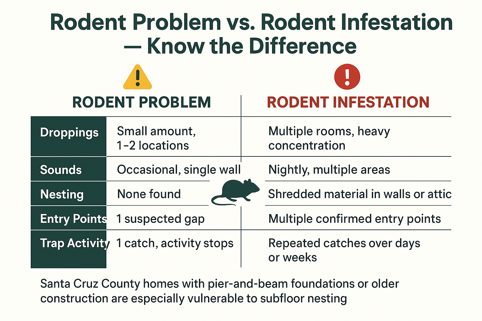 The Difference Between a Rodent Problem and a Rodent Infestation